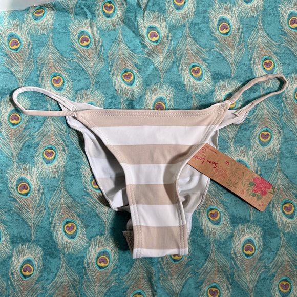 San Lorenzo Bikinis Tan and White Bikini Size S - Picture 3 of 5